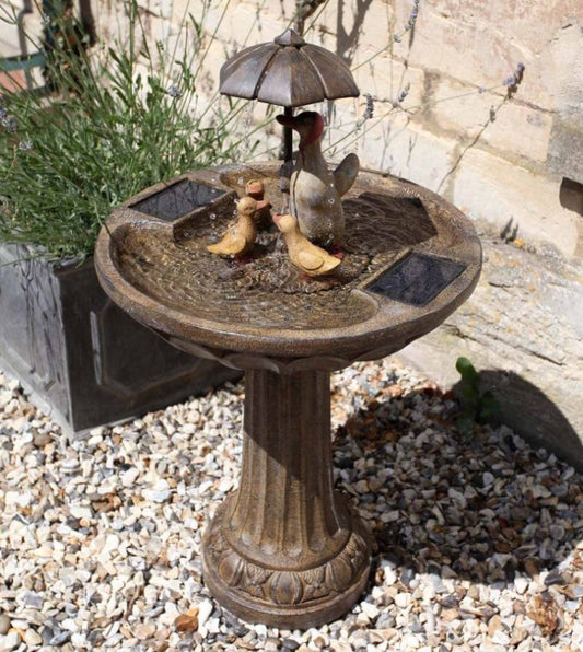 Duck Family Fountain - Water Feature