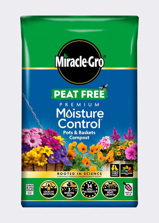 MiracleGro Moisture Control Pot & Basket Compost - 40L