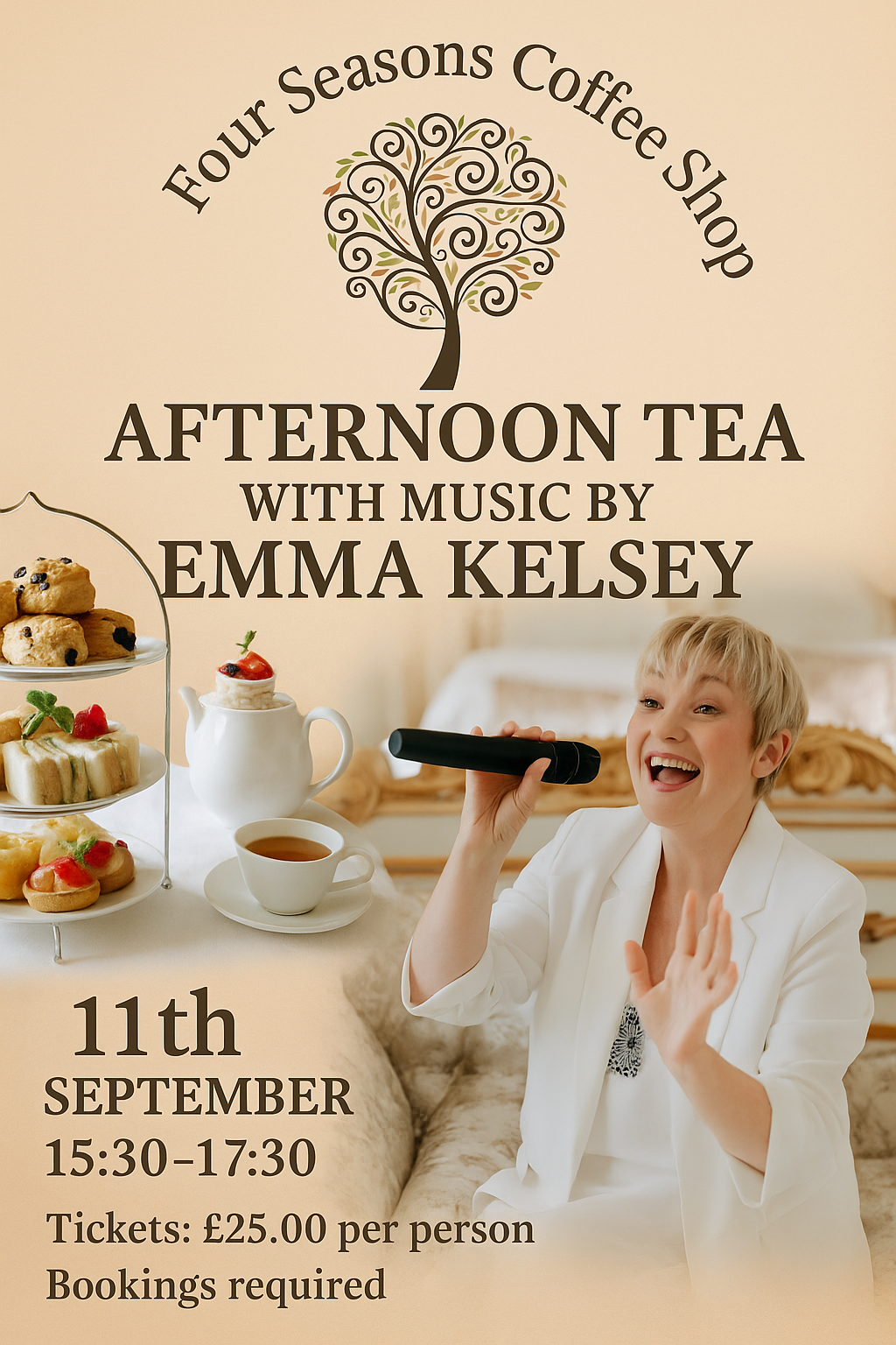 Afternoon Tea with Music by Emma Kelsey - 11th September