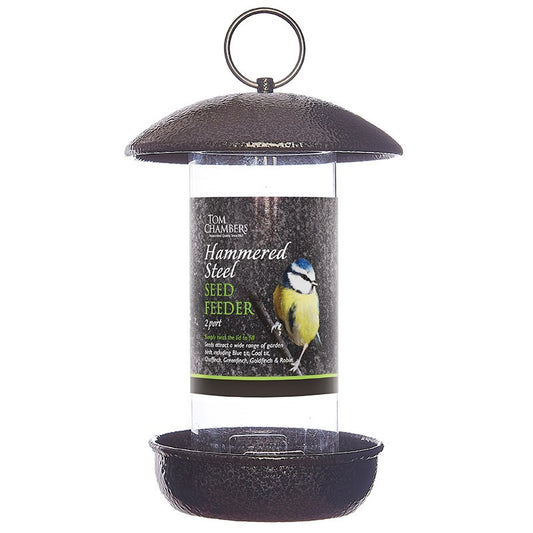 Tom Chambers - Hammered Steel Seed Feeder - 2 Port
