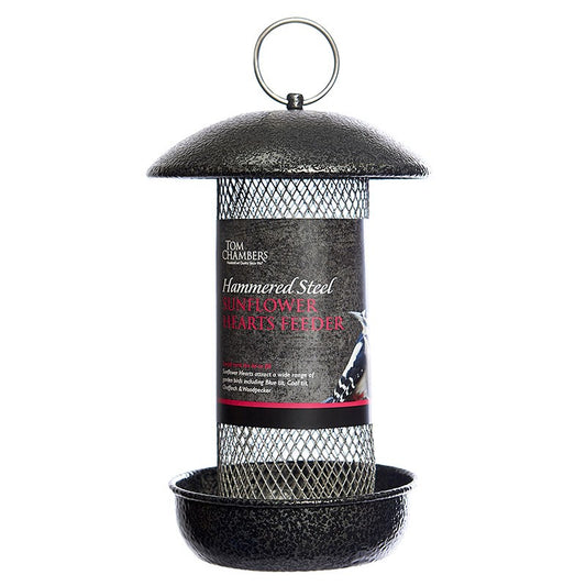 Tom Chambers - Hammered Steel Sunflower Hearts Feeder