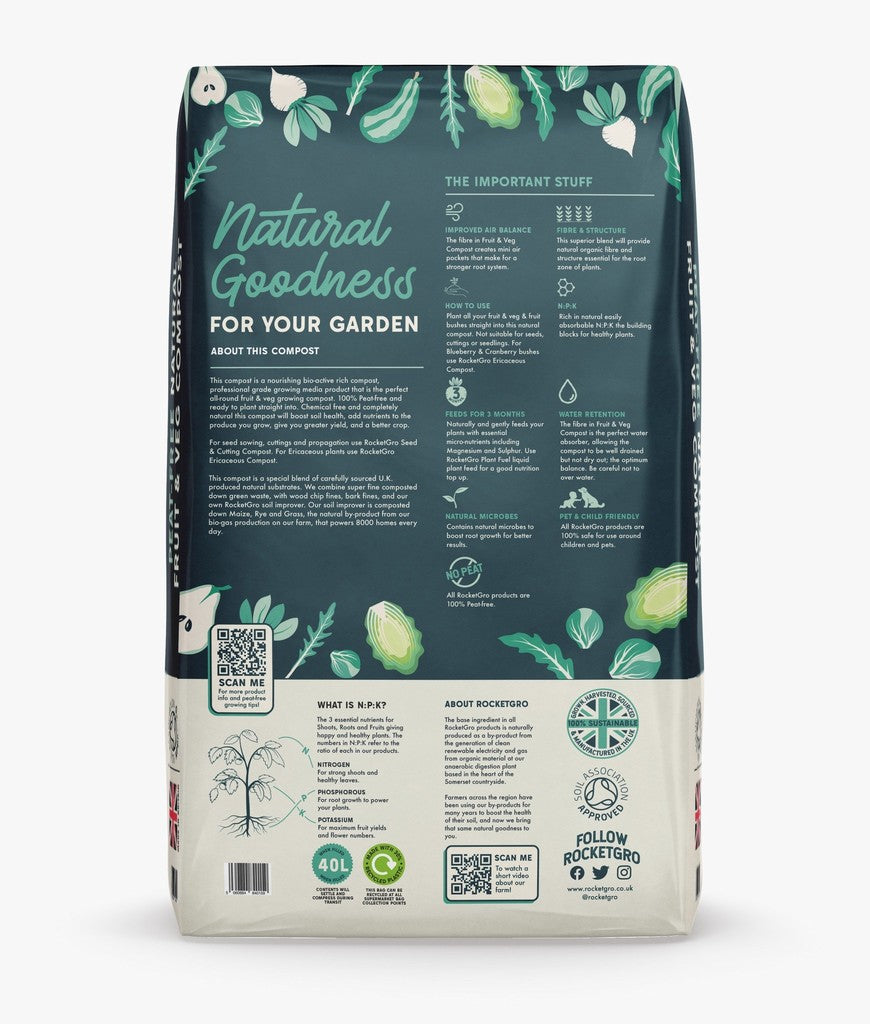 Rocketgro - Fruit & Veg Compost - 40L