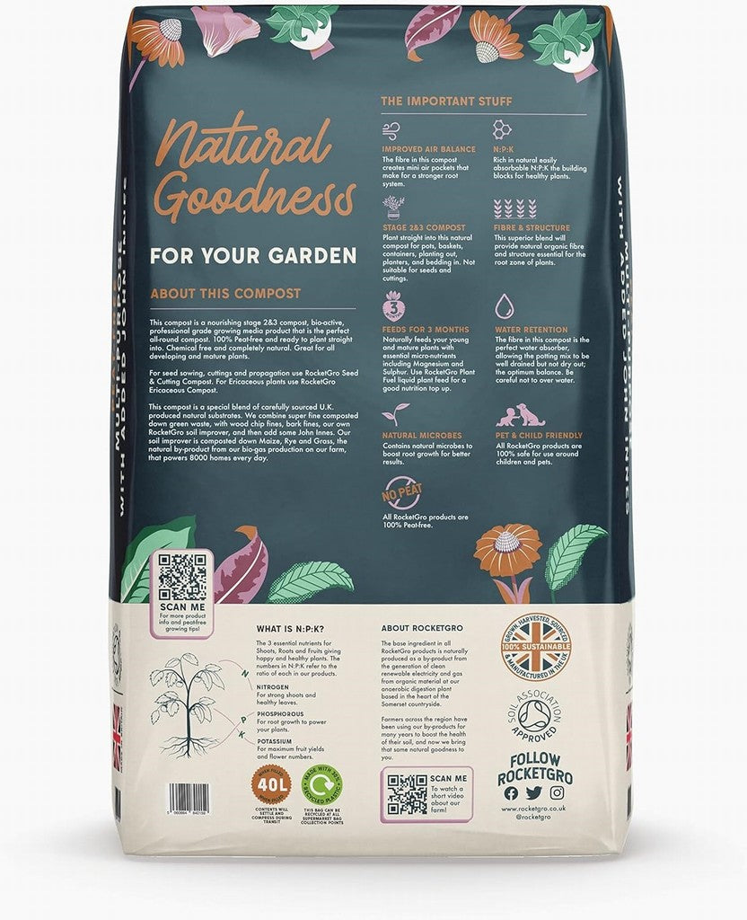 Rocketgro - Multi-Purpose Stage 2&3 with added John Innes - 40L