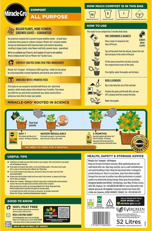 Miracle-Gro All Purpose Compost - 50L