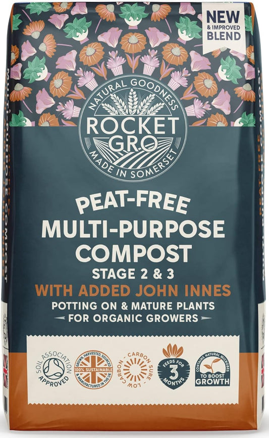 RocketGro Peat-Free Multi Purpose Stage 2 & 3 with JI - 40L