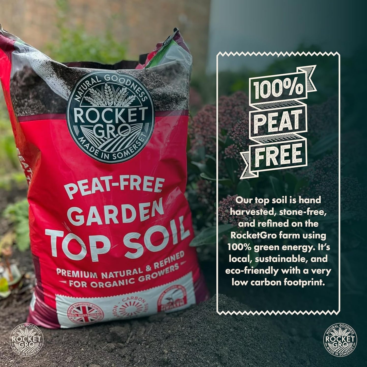 RocketGro Peat-Free Garden Top Soil - 20L