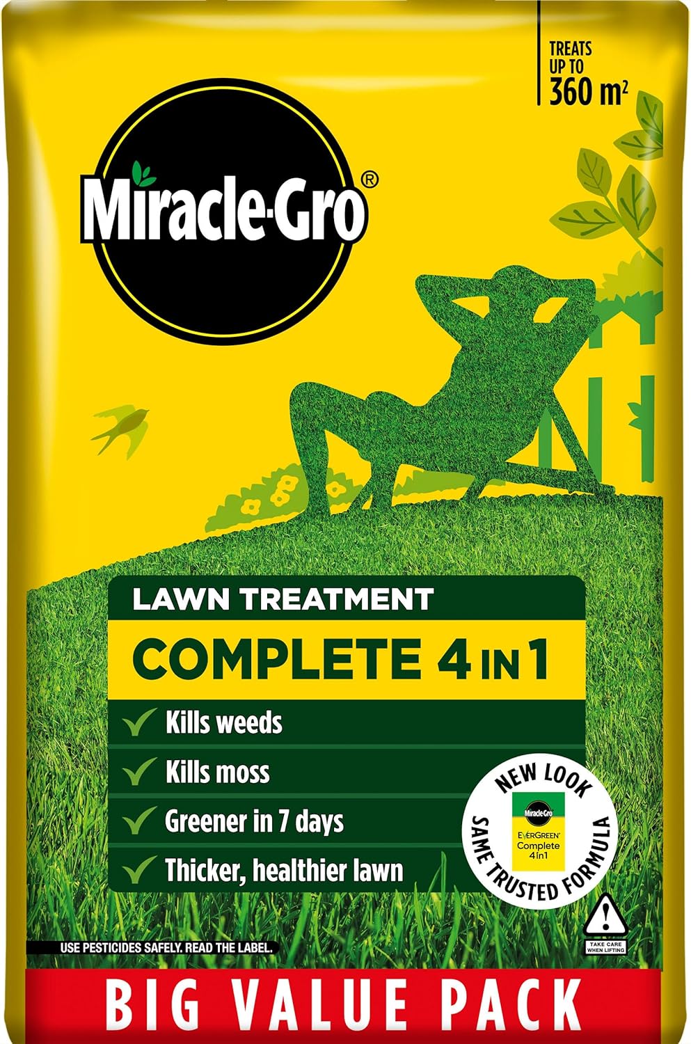 MiracleGro Complete 4-in-1 Lawn Treatment - 360m²