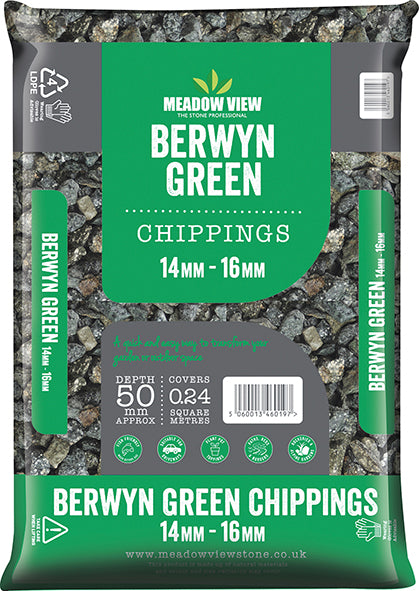 Berwyn Green Chippings - 14mm-16mm - 20kg