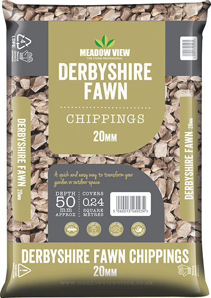 Derbyshire Fawn Chippings - 20mm - 20kg