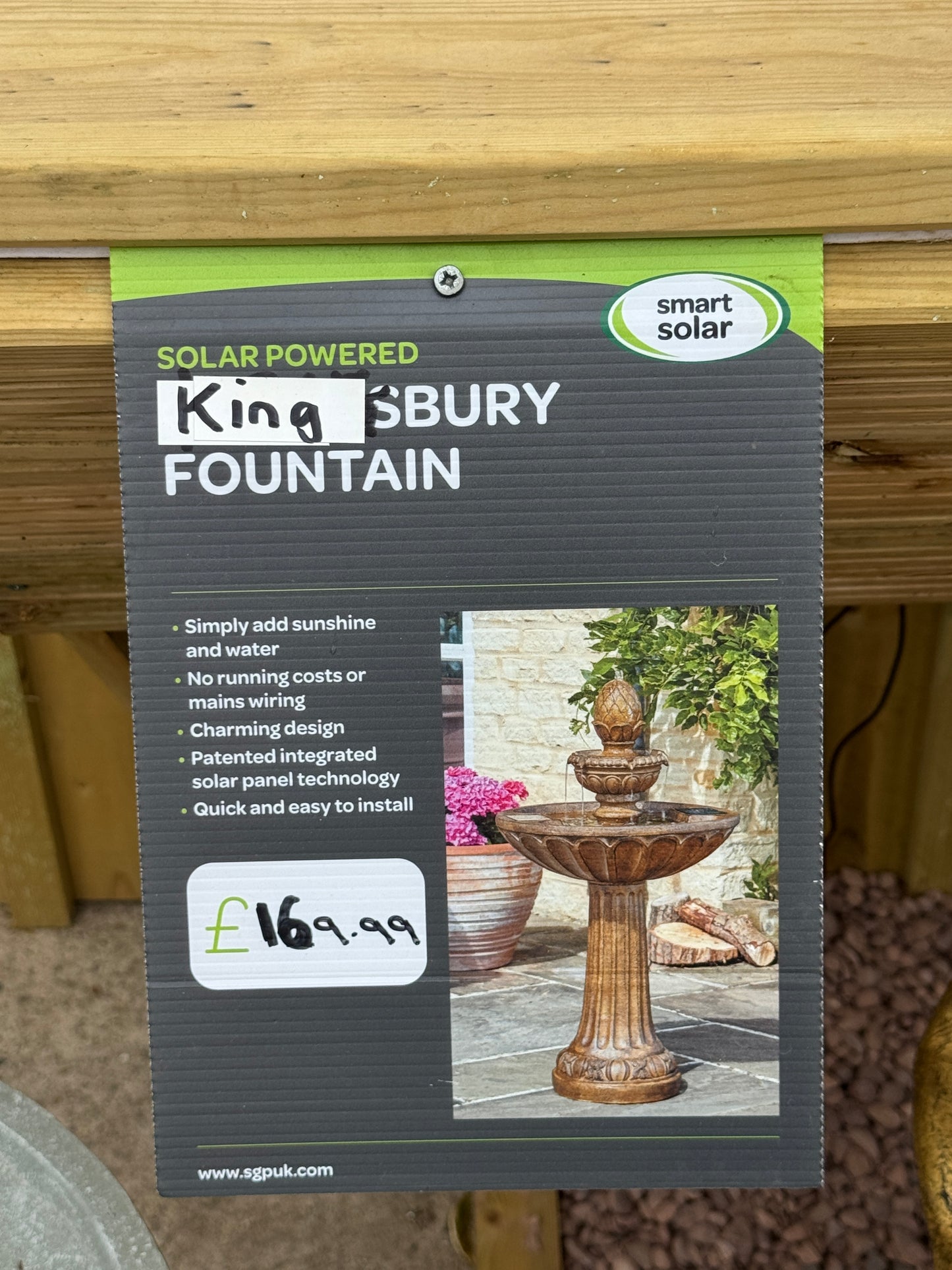 Solar Powered Kingsbury - Water Feature