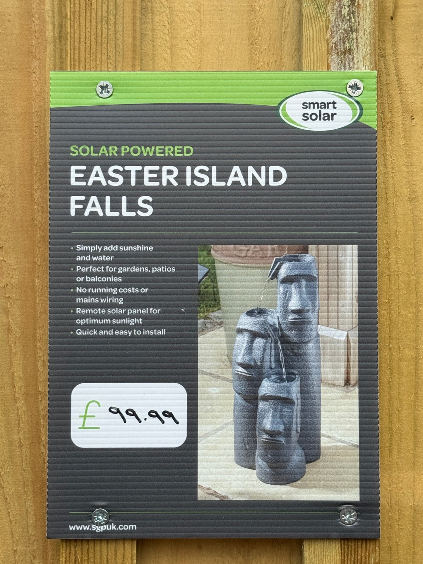Easter Island Falls Solar Powered - Water Feature