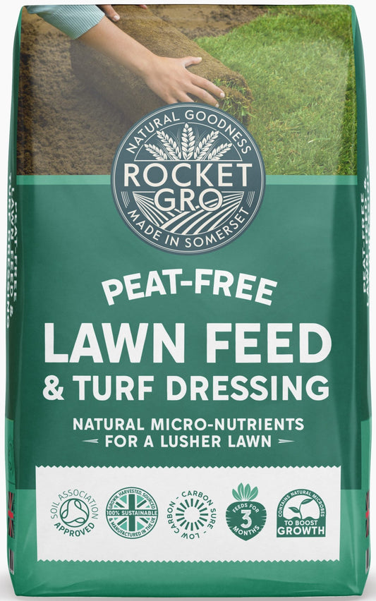 RocketGro Peat-Free Lawn Feed & Turf Dressing - 40L